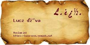 Lucz Éva névjegykártya