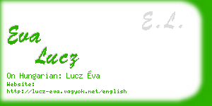 eva lucz business card