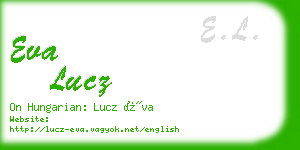 eva lucz business card